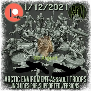 Snow Trooper Squad 12x Star Wars Legion compatible 3D Resin Miniatures Squamous - Picture 1 of 24