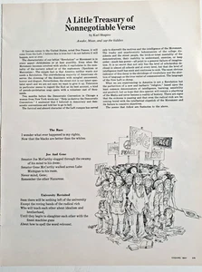 Karl Shapiro A Little Treasury of Nonnegotiable Verse 1970 Esquire Article - Picture 1 of 4