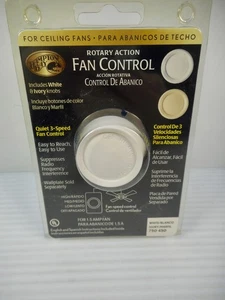 Hampton Bay 750-450 Rotary Action 3-Speed Fan Control Switch White & Ivory Knobs - Picture 1 of 4