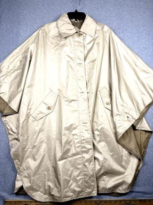 Poncho de lluvia con capucha vintage Totes capa abrigo tostado con bolsillos para mujer talla única Foto 1 de 4