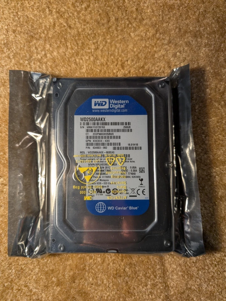 New Western Digital Caviar Blue WD2500AAKX SATA 3.5" Hard Drive WD HDD 250GB - Image 1 of 2