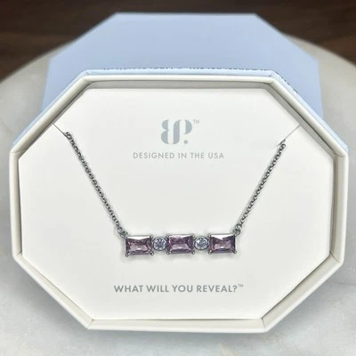 Bomb Party Necklace You Light Me Up RBP8956 Amethyst CZ Hematite - Image 1 of 3