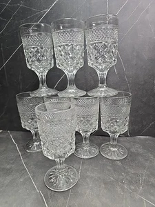 8 Vintage Anchor Hocking Stemmed Wexford Cordial Glasses 6.5 Excellent Condition - Picture 1 of 6