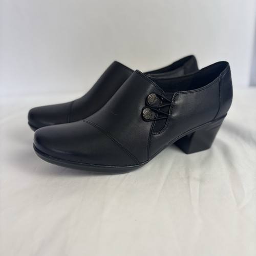 Nuove scarpe donna Clarks slip on Emslie Warren mocassino pelle nero 11 comode