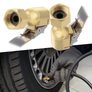 2x Car Lock On Air Chucks mit Clip Kompressorzubehör Luftpumpenclip - Picture 1 of 4