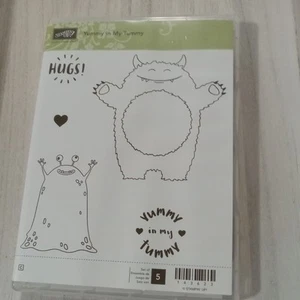 Stampin Up YUMMY IN MY TUMMY cling stamps Set - Picture 1 of 3