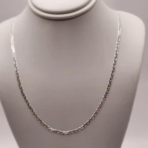 925 NEW Sterling Silver ITALIAN Chain- Flat Marina 20" Length 1.5mm Width... - Picture 1 of 5