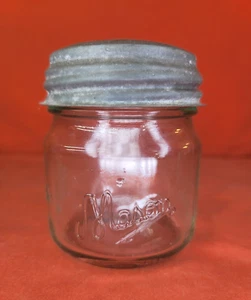 Vintage Mason Canning Preserve Jars Zinc Lid 8 oz - Picture 1 of 8