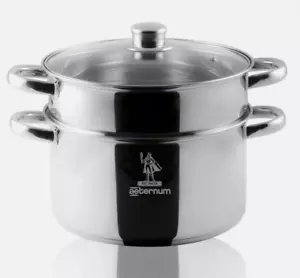 Aeternum Bialetti Divina Vaporiera Con Coperchio Vetro, Acciaio Inox 18/10 - Foto 1 di 8