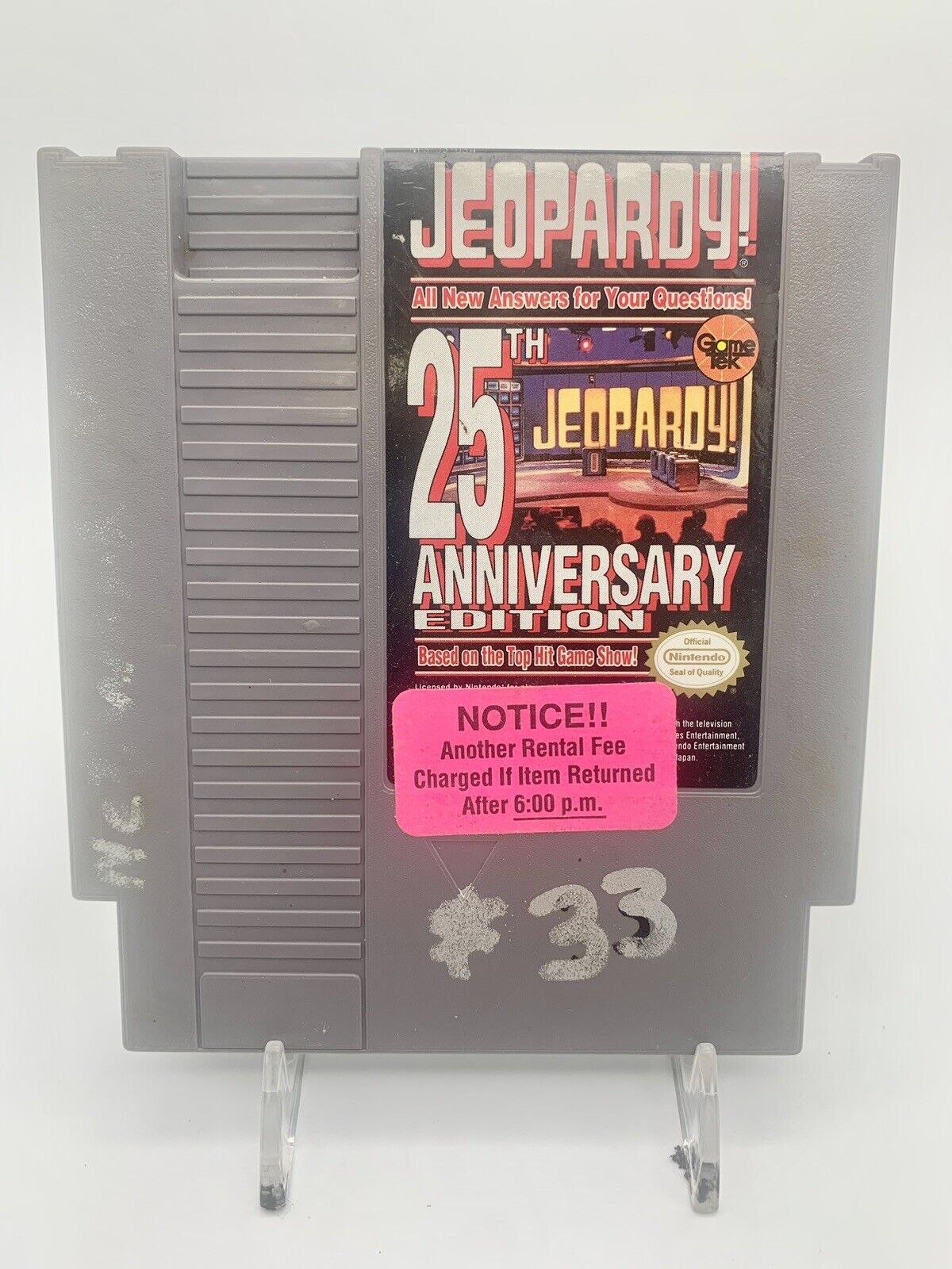 Jeopardy : 25th Anniversary Edition (NES, 1990) Good Label Tested Working