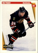 1997-98 Collector's Choice Chicago Blackhawks Hockey Card #49 Bob Probert