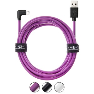 JuicEBitz® 20AWG USB to Micro B 90° Angled FAST Charger Cable for Android Phones