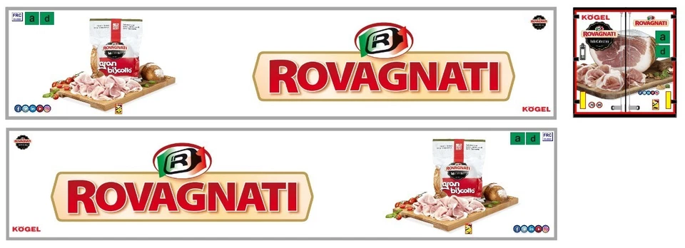 Nuova Grafica ROVAGNATI  adesiva trasparente per rimorchi frigo Herpa 1/87. - Immagine 1 di 1