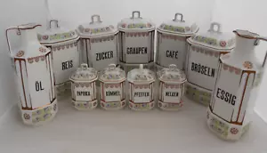 Juego de 20 botes alemanes antiguos pensamientos florales oro vintage - Imagen 1 de 4