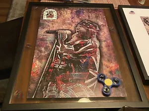 Corniciatura personalizzata di Seth Laken. Opera d'arte Axl Rose. Light Up Frame opzionale! 1/1. - Foto 1 di 1