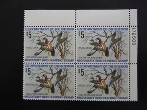 US, RW41 Hunting Permit Duck Stamp Plate Block of 4 VF-XF OG Mint Never Hinged - Picture 1 of 2