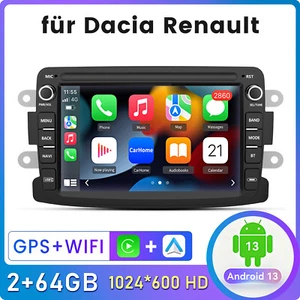 64G DAB+ Android Autoradio GPS Für Renault Dacia Duster Sandero Lodgy Carplay BT - Bild 1 von 12