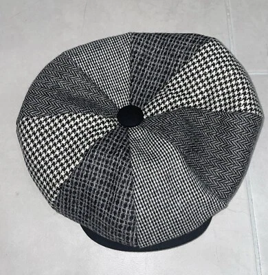 Multicolored Patchwork 8 Panel Applejack/ Newsboy Cap USA Medium - Image 1 of 4