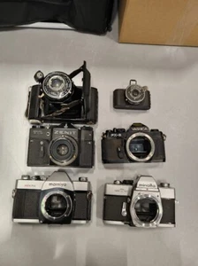 Lot of 6 Vintage Cameras - For Parts, No Accessories - Picture 1 of 9