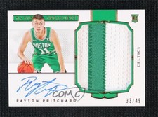 2020 Panini National Treasures 33/49 Payton Pritchard RPA Rookie Patch Auto RC