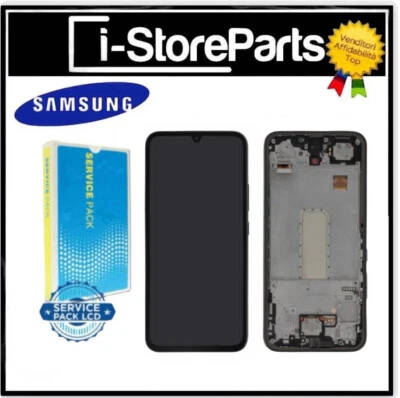 DISPLAY LCD FRAME ORIGINALE SERVICE PACK PER SAMSUNG A54 5G A546B TOUCH NERO