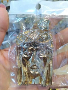 3" Big Crown Baird Gold Jesus Crystal Rhinestone Piece Pendant Hip Hop God Iced - Picture 1 of 1