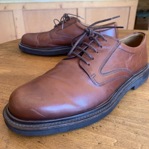 Ecco marrone punta piatta Oxfords Portogallo da uomo 10 5 M