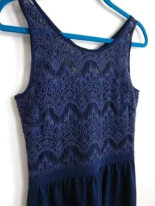Lilly Pulitzer Rhea Navy Crochet Fit And Flare Sleeveless Dress Size M - Bild 1 von 9