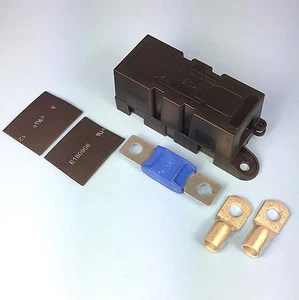 Quality Heavy Duty Mega Fuse Holder With 200 AMP Mega Fuse Terminals Heat Shrink - Picture 1 of 1