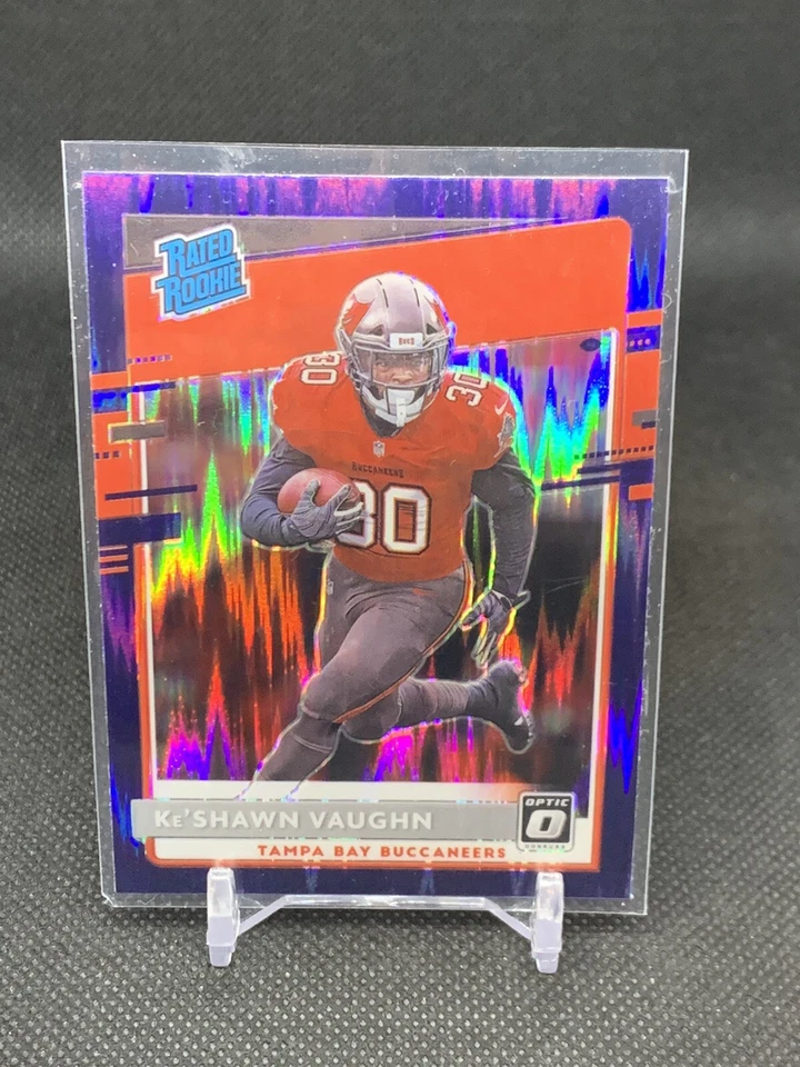 2020 Optic Ke’Shawn Vaughn 186 Purple Shock Prizm | Tampa Bay Buccaneers - Image 1 of 1