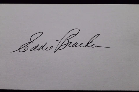 Eddie Bracken Actor Comedian Singer (d.02) Autographed 3x5 Signed Index Card 106 Cover