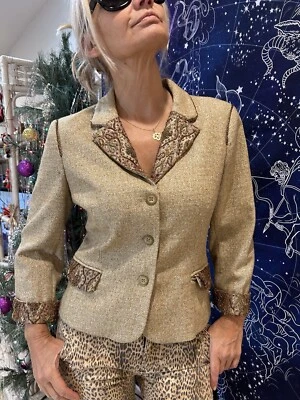 Wool Golden Blazer Women Size 8 By Allan Schwartz - Image 1 of 4