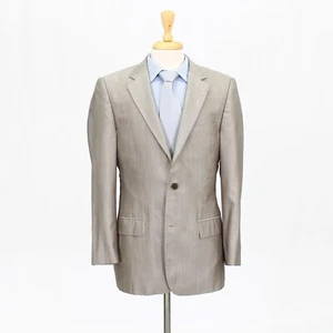 Sarar 40S Gray Sport Coat Blazer Jacket Solid 2B Wool - Picture 1 of 11
