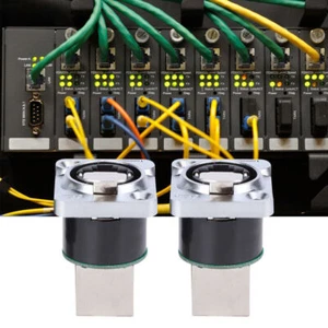 2Pcs RJ45 Right Angle Connector Fire Retardant Insulator Material YT‑RJ45 - Afbeelding 1 van 12