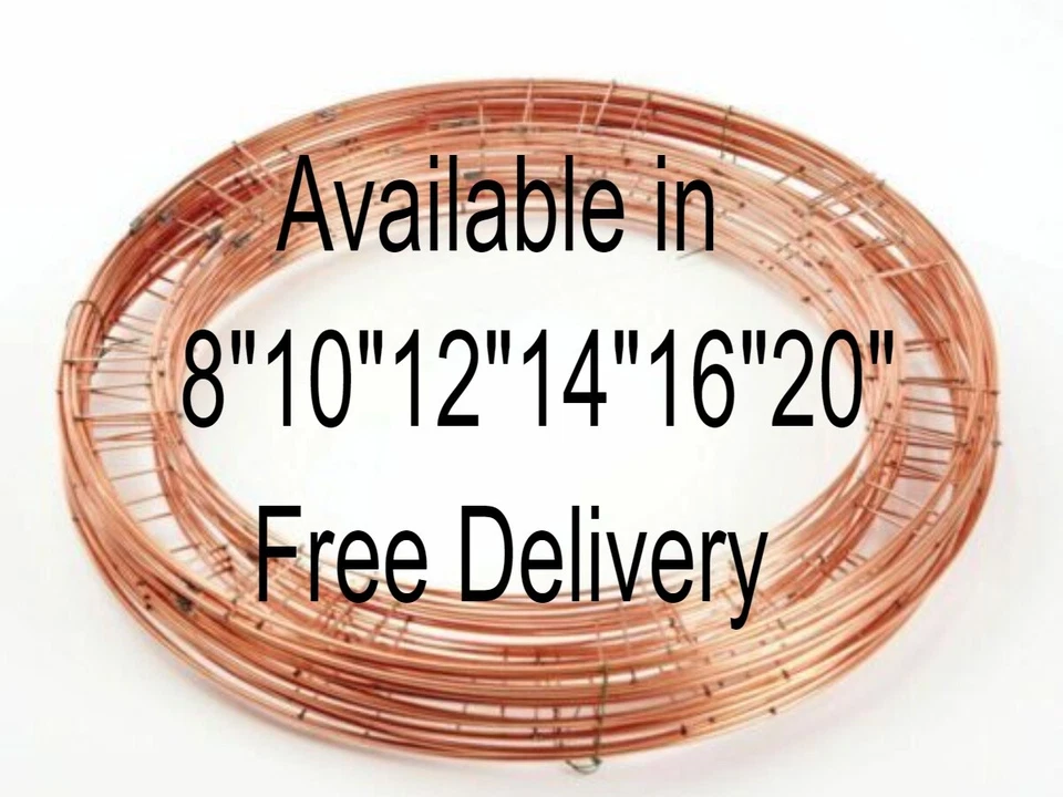 Flat Wire Rings 8" 10" 12" 14" 16" 20"  Wreath Making Frame Christmas Decoration - Image 1 of 1