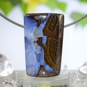 Boulder Opal Anhänger Edelopal freeform gebohrt 32mm 69ct Queensland Australien - Bild 1 von 4