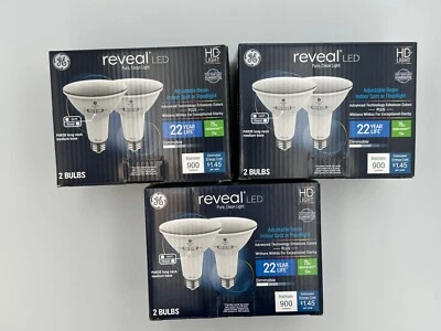 SALE New 3(2pk) GE 75W Reveal PAR30 LED Light Bulbs dimmable 6 total bulbs - Image 1 of 2