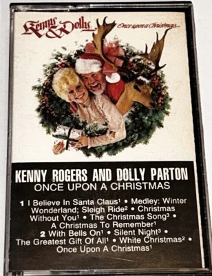 Kenny Rogers & Dolly Parton Once A Christmas Country Holiday Album Cassette 1R33 Foto 1 de 4