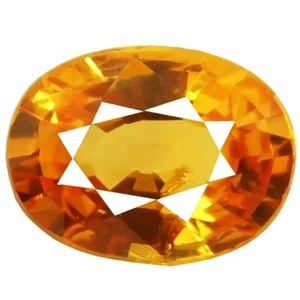 Granate Bonny 0,91 quilates ovalado bermellón naranja espesartita extraído Namibia - Imagen 1 de 8