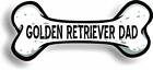Dog Dad Golden Retriever Bone Car Magnet Bumper Sticker 3"x7"
