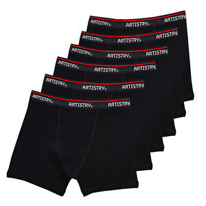 Pack Of 3 and 6 Black Mens Boxer Shorts Trunks Comfort Fit Boxers Mens Underwear