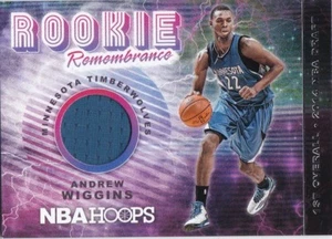 ANDREW WIGGINS 2018-19 HOOPS ROOKIE REMEMBRANCE GAME JERSEY TIMBERWOLVES - Picture 1 of 1