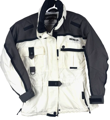 Obermeyer Ski Jacket Womens Sz L Black Ivory Winter Warm Snow Coat Insulated - Image 1 of 4