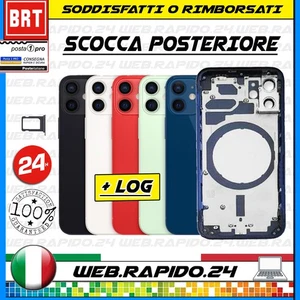 SCOCCA BACK COVER POSTERIORE COMPLETA VETRO+FRAME+BIADESIVO APPLE IPHONE 12 MINI - Foto 1 di 2