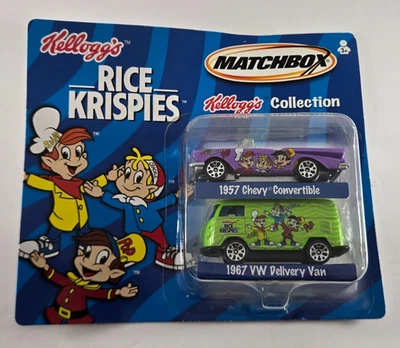 Matchbox Rice Krispies Collection/Furgoneta VW 1967 y Chevy Kellogg’s 2001 1957 Foto 1 de 4