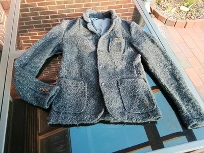 WE warmes Woll Sakko Jacke Kurzjacke Wolle grau Boucle S 46/48 - Bild 1 von 4