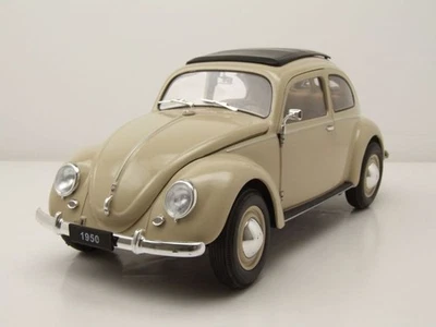 WELLY, VOLKSWAGEN Maggiolino classico 1950 Beige, 1/18,  WEL18040BEIGE - Immagine 1 di 4