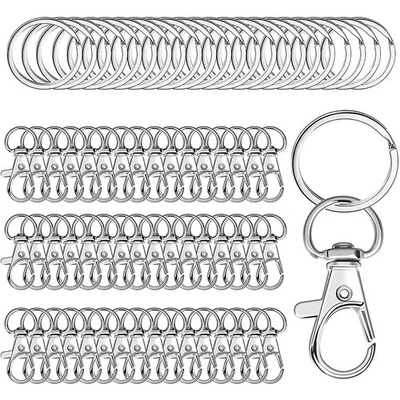 50PCS Silver Alloy Metal Lanyard Swivel Snap Hooks Clip For DIY Key Chain - Image 1 of 4