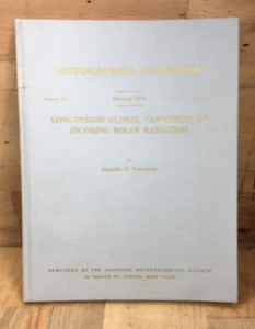 Meteorological Monographs V. 12 #34 1972 Variations Of Incoming Solar Radiation - Bild 1 von 10