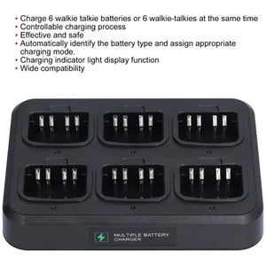 Walkie Talkie Charger ABS Walkie Talkie Charger 6‑Unit Charging Dock For WPLN FY - Zdjęcie 1 z 28
